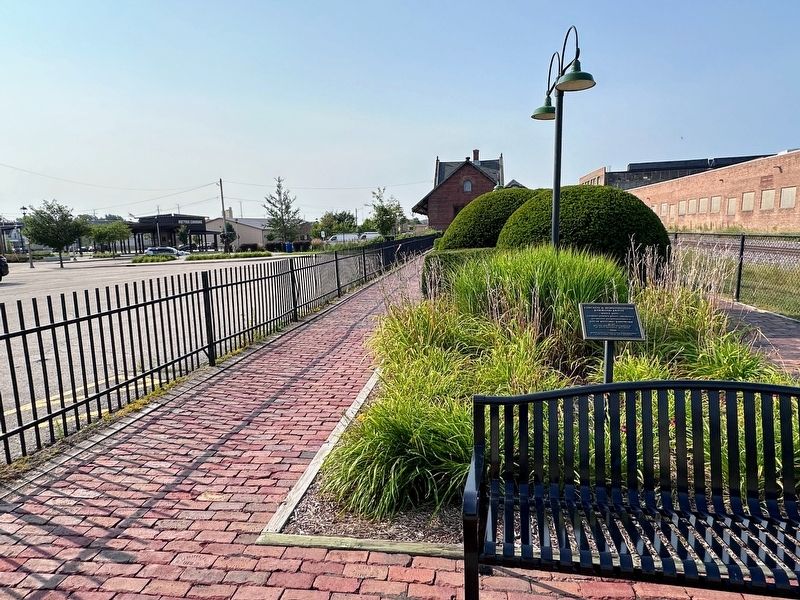 Chicago & Northwestern Railroad Depot Marker. Click for full size. Chicago & Northwestern Railroad Depot Marker image. Click for full size.