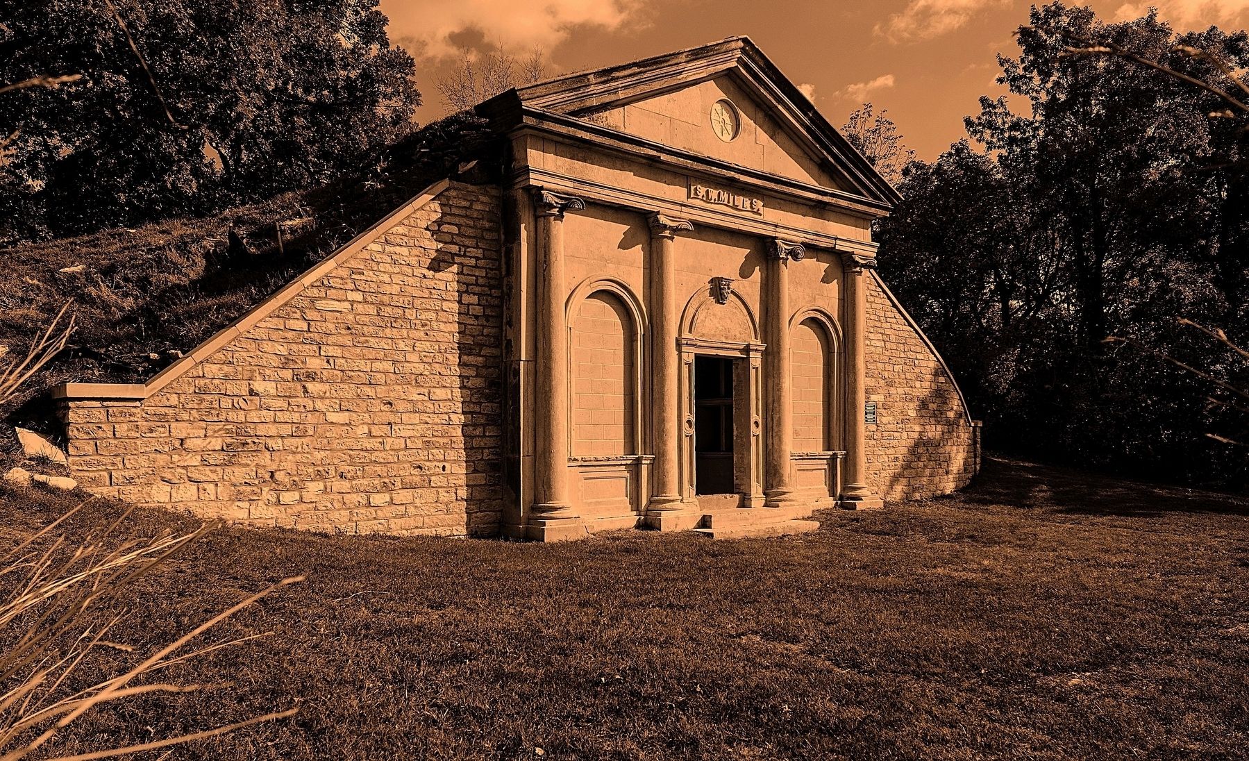 Eagle Cliff - Miles Mausoleum. Click for full size. Eagle Cliff - Miles Mausoleum image. Click for full size.