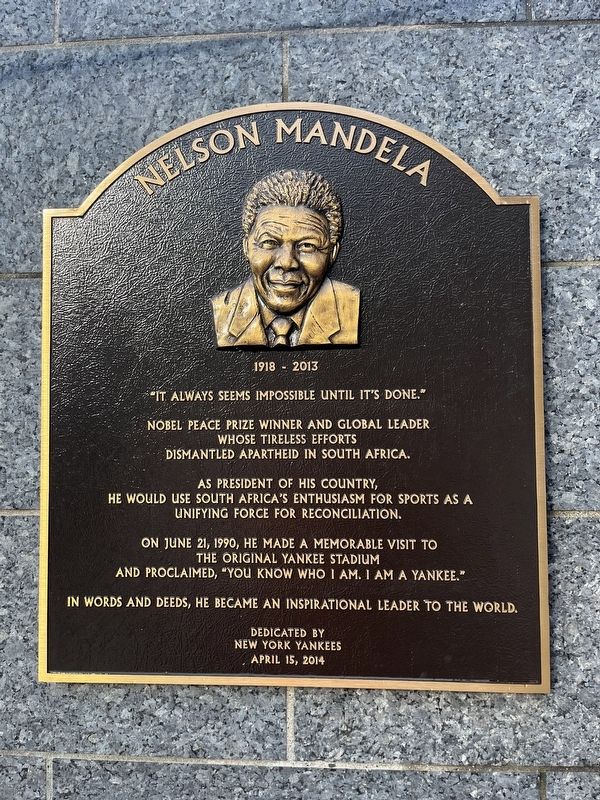 Nelson Mandela Marker. Click for full size. Nelson Mandela Marker image. Click for full size.