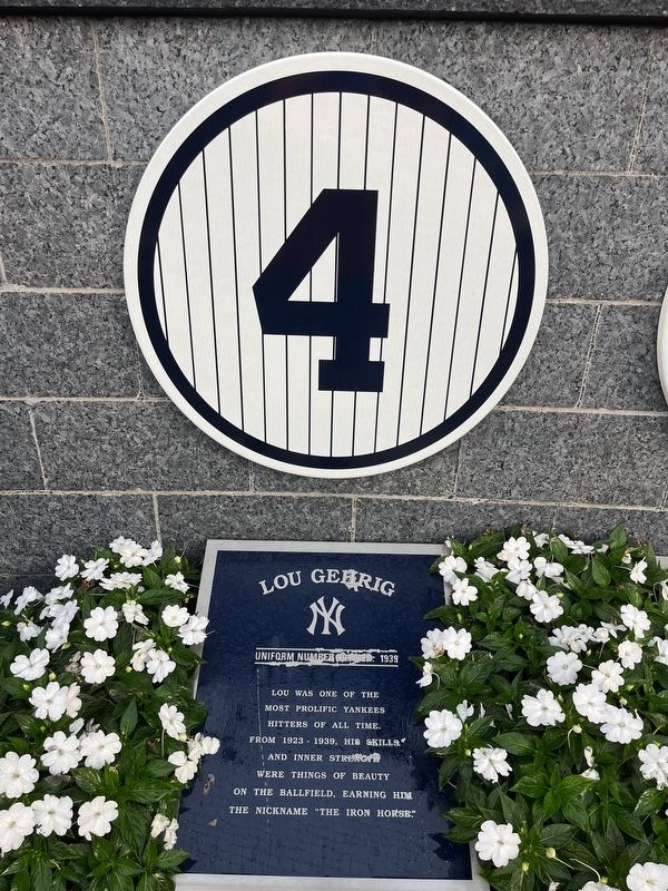 Lou Gehrig Marker image. Click for full size.