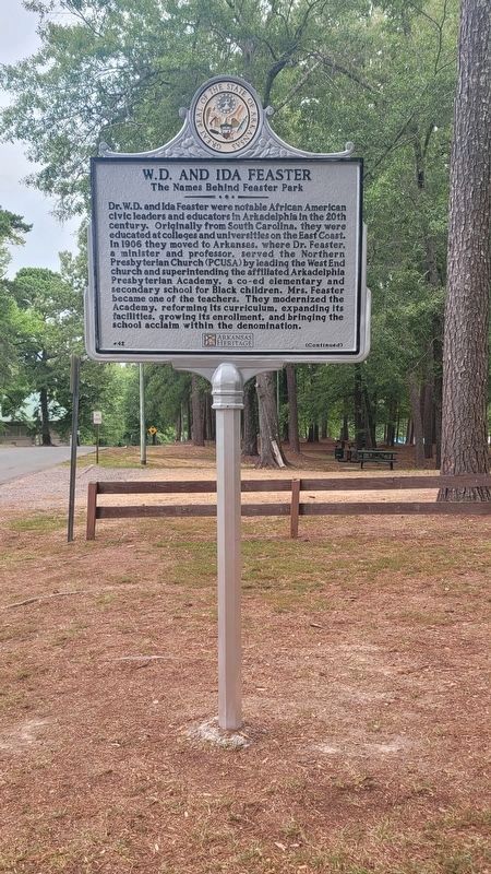 W.D. and Ida Feaster Marker. Click for full size. W.D. and Ida Feaster Marker image. Click for full size.