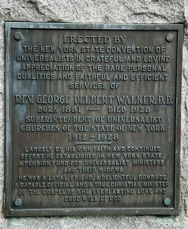 Rev. George Delbert Walker, D.D. Marker image. Click for full size.