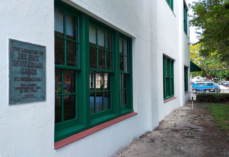 First Shuffleboard Courts in St. Petersburg Marker. Click for full size. First Shuffleboard Courts in St. Petersburg Marker image. Click for full size.