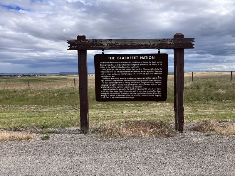 The Blackfeet Nation Marker image. Click for full size.