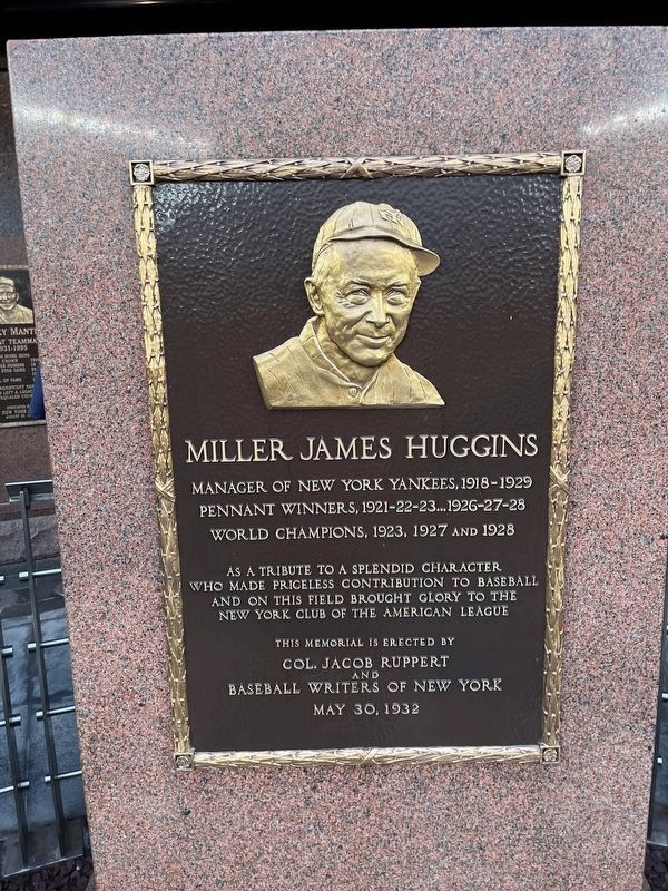 Miller James Huggins Marker. Click for full size. Miller James Huggins Marker image. Click for full size.