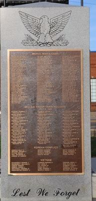 Jellico Area Veterans Memorial. Click for full size. Jellico Area Veterans Memorial image. Click for full size.
