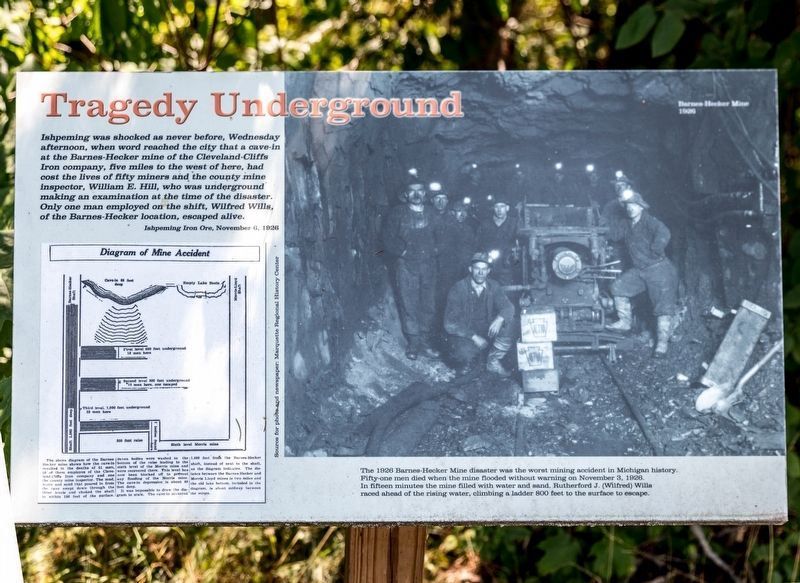 Tragedy Underground Marker. Click for full size. Tragedy Underground Marker image. Click for full size.