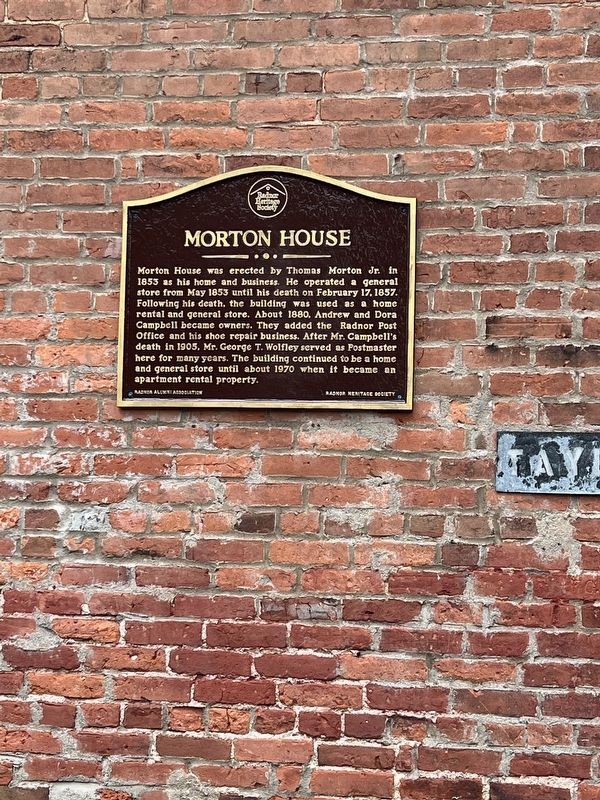 Morton House Marker. Click for full size. Morton House Marker image. Click for full size.