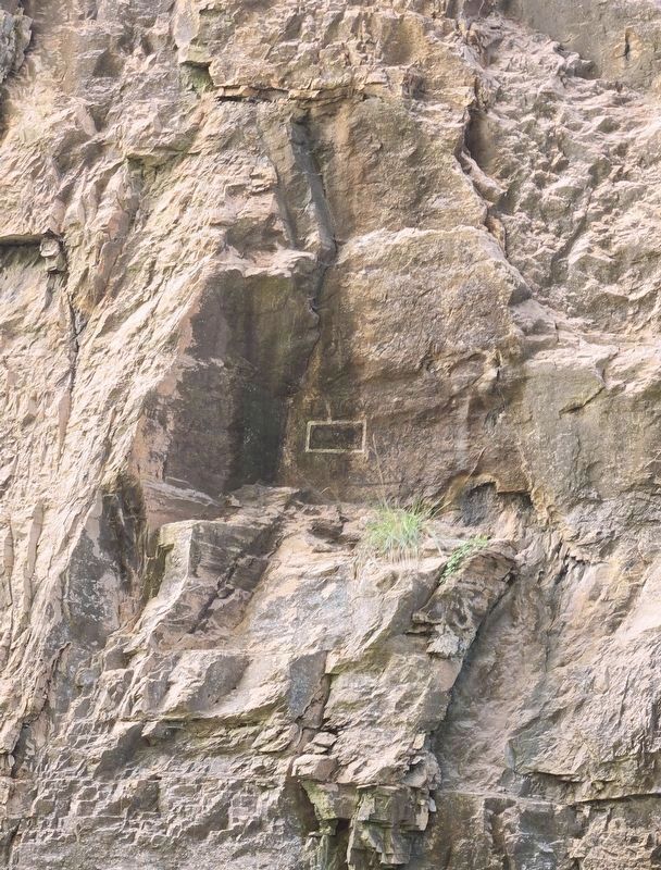 George Washington's Initials Beneath the Natural Bridge. Click for full size. George Washington's Initials Beneath the Natural Bridge image. Click for full size.