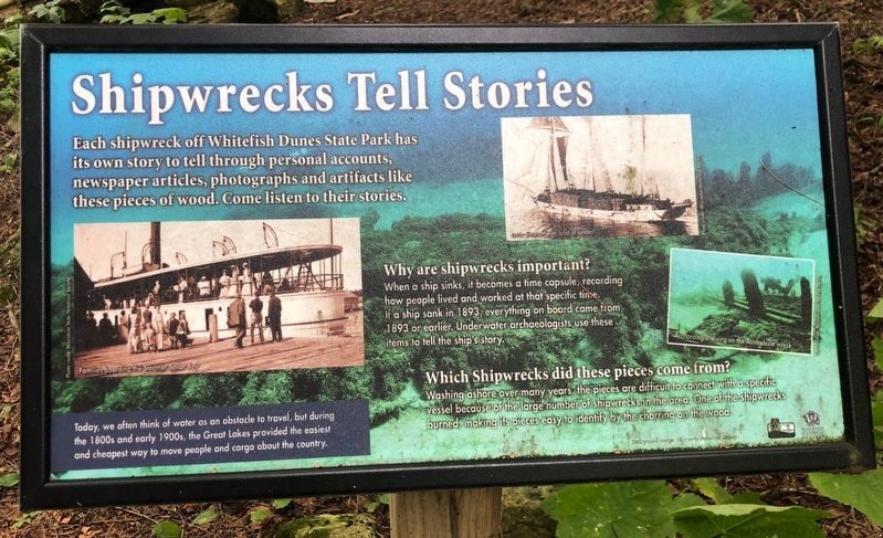 Shipwrecks Tell Stories Marker image. Click for full size.