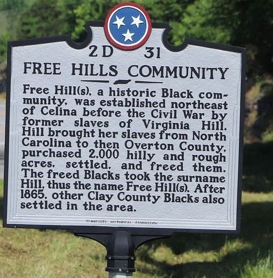 Free Hill(s) Community Marker. Click for full size. Free Hill(s) Community Marker image. Click for full size.
