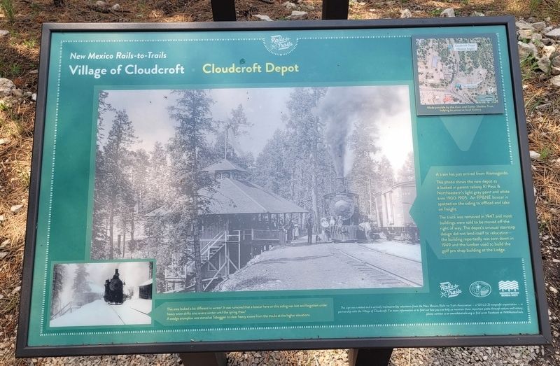 Cloudcroft Depot Marker. Click for full size. Cloudcroft Depot Marker image. Click for full size.