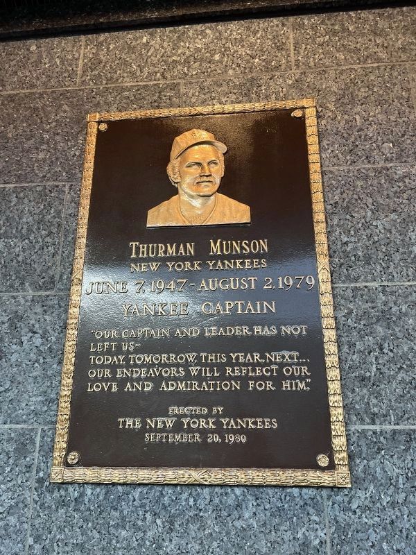 Thurman Munson Marker. Click for full size. Thurman Munson Marker image. Click for full size.