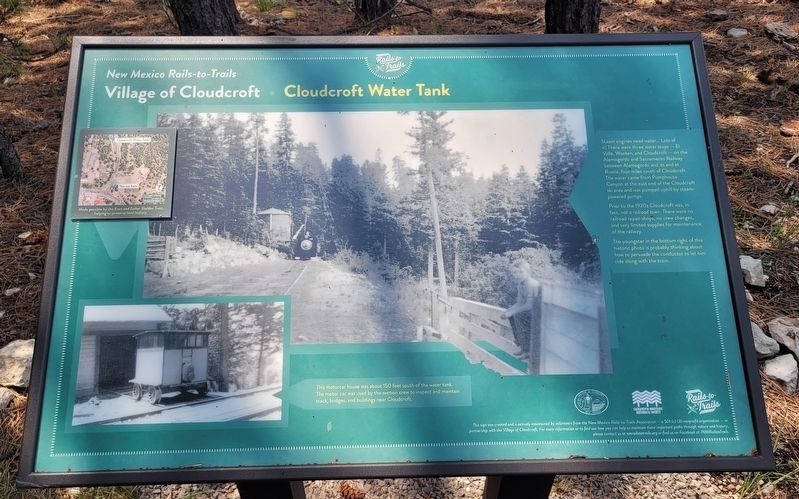 Cloudcroft Water Tank Marker. Click for full size. Cloudcroft Water Tank Marker image. Click for full size.