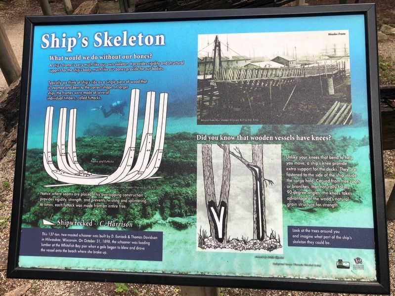 Ship's Skeleton Marker. Click for full size. Ship's Skeleton Marker image. Click for full size.