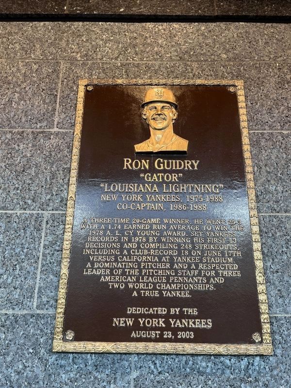 Ron Guidry Marker image. Click for full size.