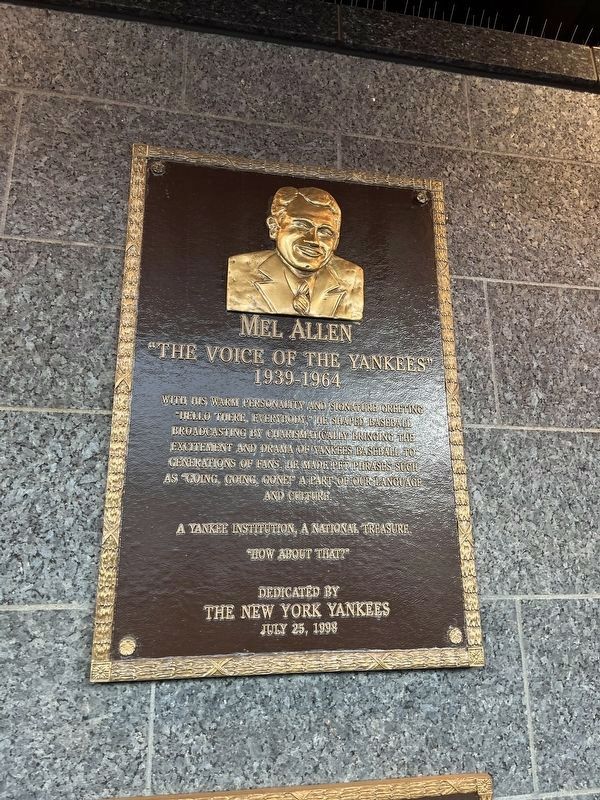 Mel Allen Marker image. Click for full size.