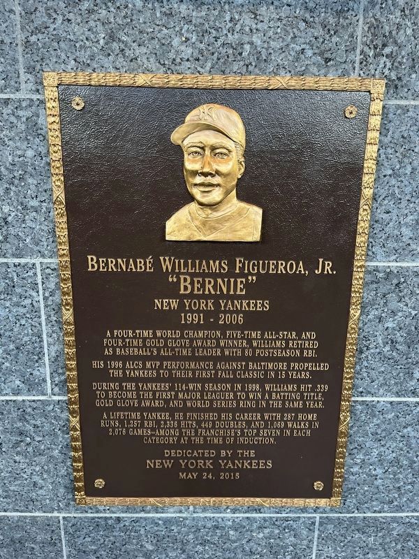 Bernabι Williams Figueroa, Jr. Marker. Click for full size. Bernabι Williams Figueroa, Jr. Marker image. Click for full size.