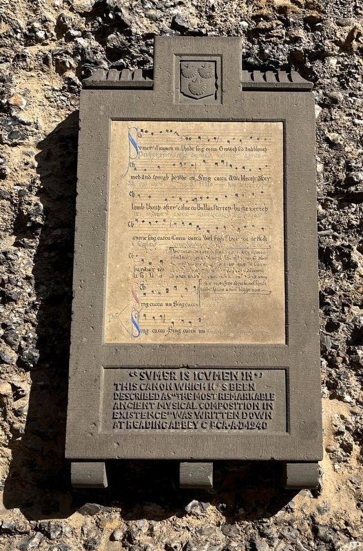 Adjacent marker with the "Sumer is i-cumen in" song image. Click for full size.