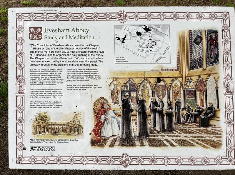 Evesham Abbey Marker. Click for full size. Evesham Abbey Marker image. Click for full size.