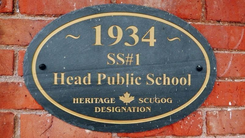 Scugog Shores Schoolhouse Marker. Click for full size. Scugog Shores Schoolhouse Marker image. Click for full size.