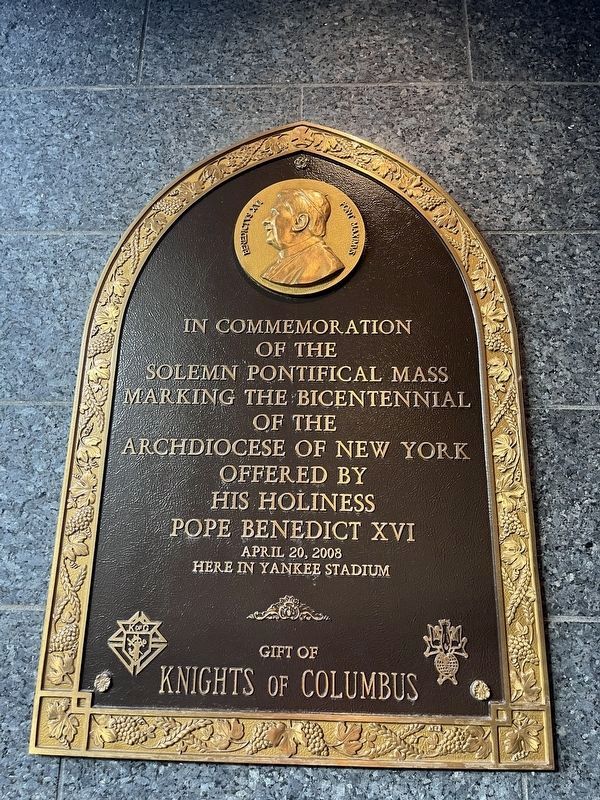 Pope Benedict XVI Mass Marker image. Click for full size.
