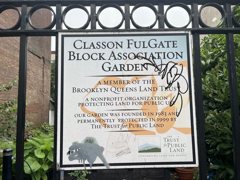 Classon FulGate Block Association Garden Marker. Click for full size. Classon FulGate Block Association Garden Marker image. Click for full size.