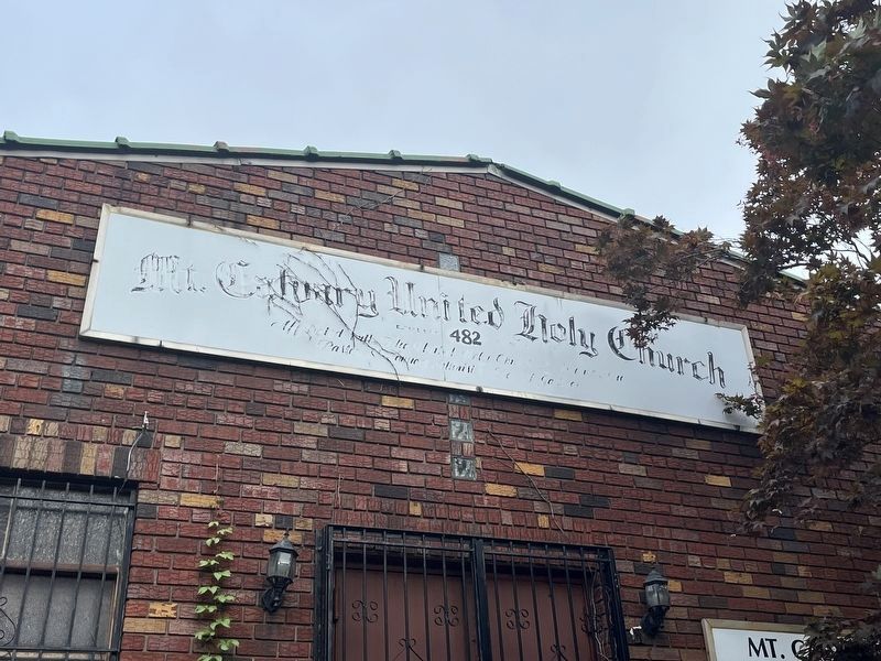 Mt. Calvary United Holy Church Marker. Click for full size. Mt. Calvary United Holy Church Marker image. Click for full size.
