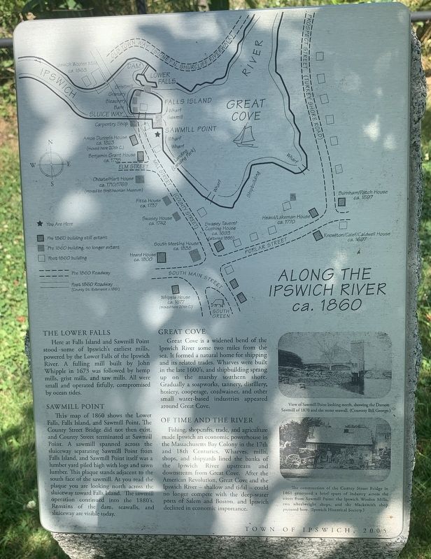 Along The Ipswich River Marker. Click for full size. Along The Ipswich River Marker image. Click for full size.