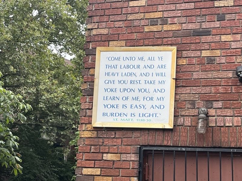 Additional signage on the church building. Click for full size. Additional signage on the church building image. Click for full size.