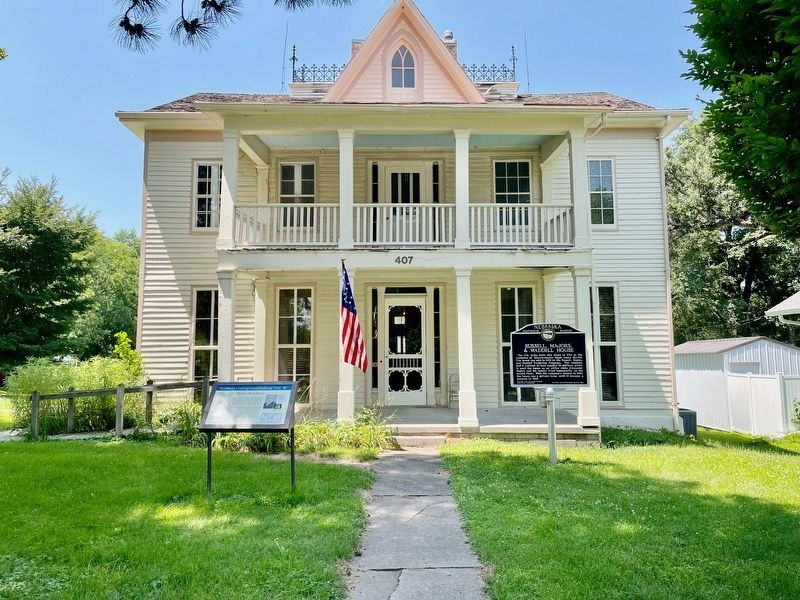 Russell, Majors, & Waddell House and Markers image. Click for full size.