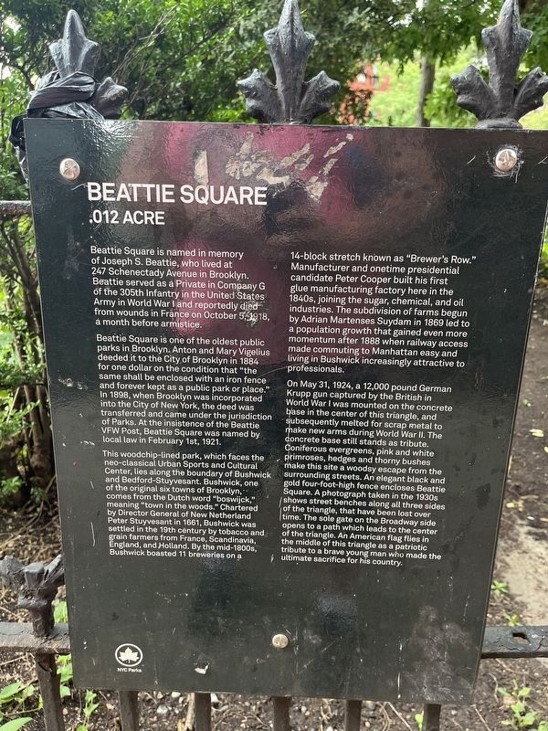 Beattie Square Marker. Click for full size. Beattie Square Marker image. Click for full size.