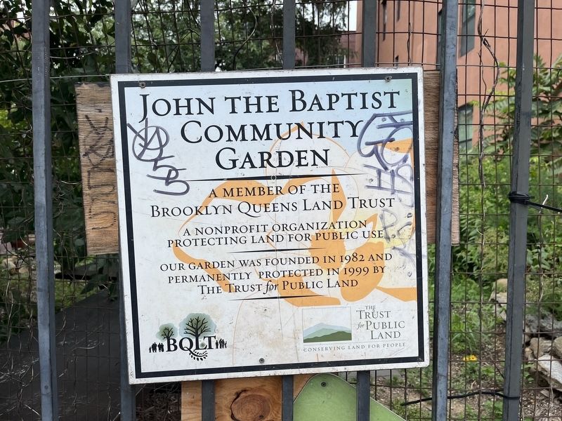 John the Baptist Community Garden Marker image. Click for full size.
