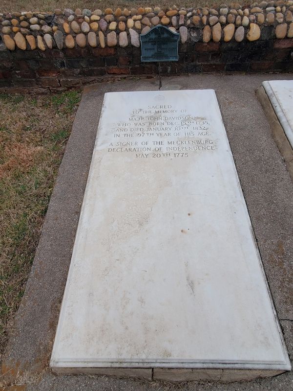 Major John Davidson grave site and Rural Hill cemetery image. Click for full size.