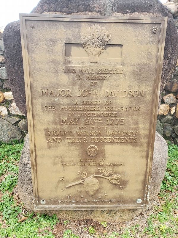 This Wall Erected in Memory of Major John Davidson Marker. Click for full size. This Wall Erected in Memory of Major John Davidson Marker image. Click for full size.