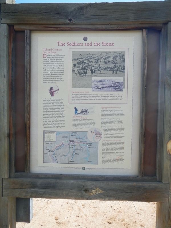 The Soldiers and the Sioux panel. Click for full size. The Soldiers and the Sioux panel image. Click for full size.