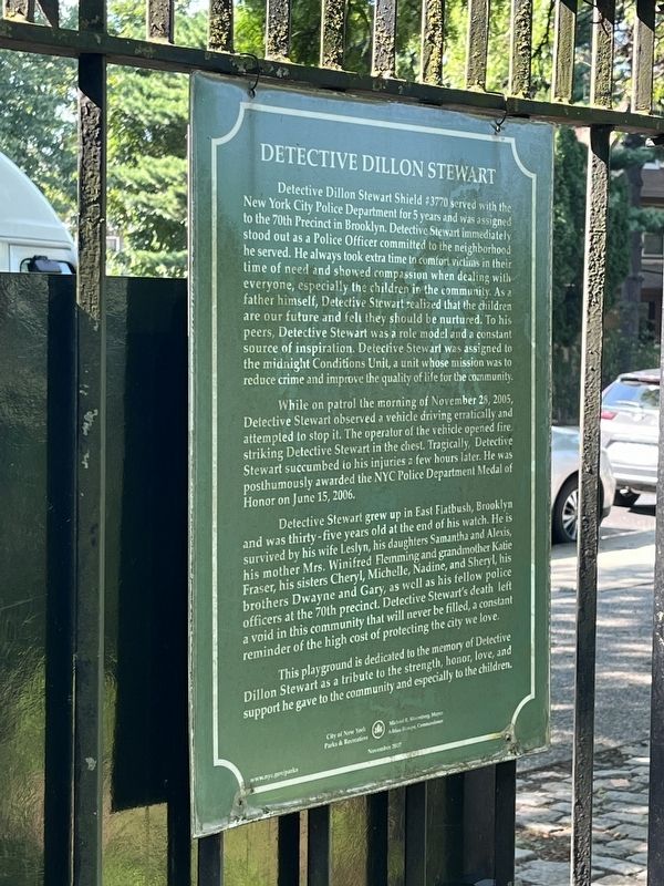 Detective Dillon Stewart Marker. Click for full size. Detective Dillon Stewart Marker image. Click for full size.