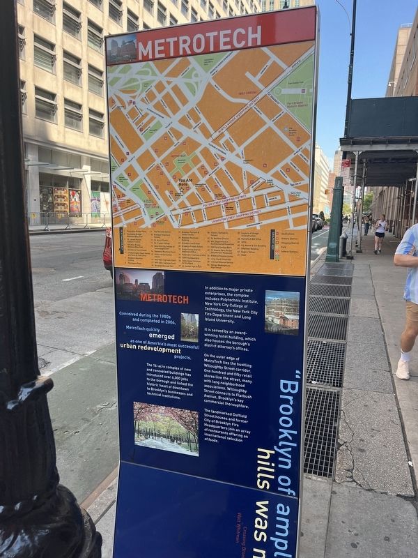MetroTech / Downtown Brooklyn Marker image. Click for full size.