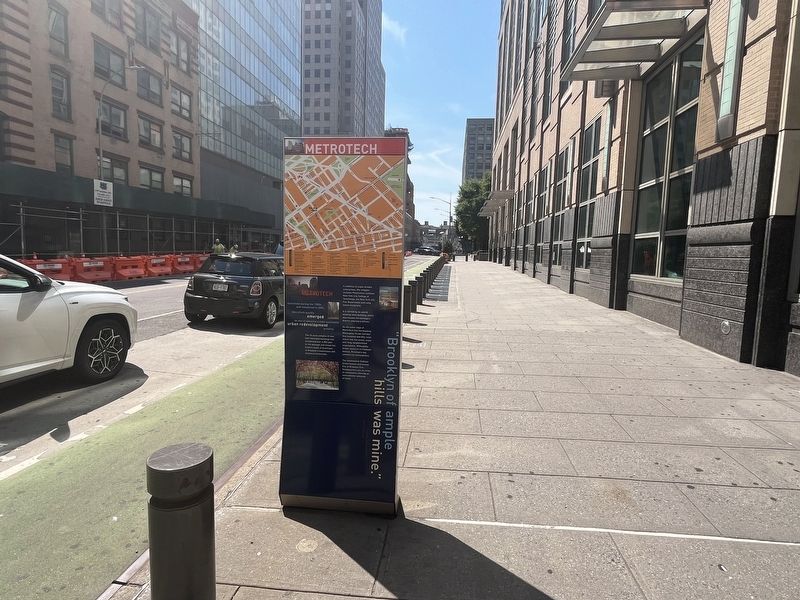 MetroTech / Downtown Brooklyn Marker. Click for full size. MetroTech / Downtown Brooklyn Marker image. Click for full size.
