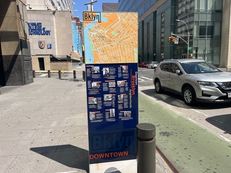 MetroTech / Downtown Brooklyn Marker. Click for full size. MetroTech / Downtown Brooklyn Marker image. Click for full size.