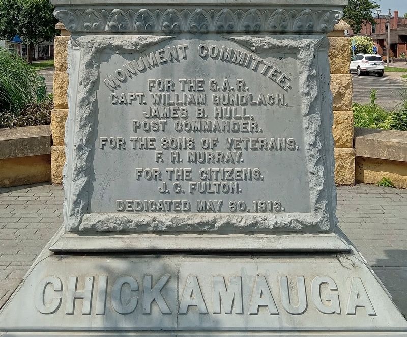 White Bear Lake Civil War Memorial south side. Click for full size. White Bear Lake Civil War Memorial south side image. Click for full size.