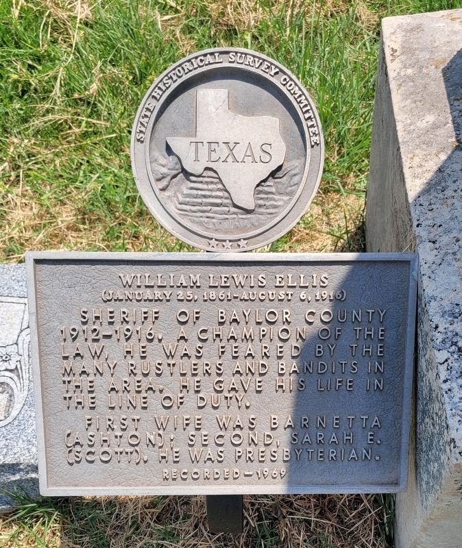 William Lewis Ellis Marker. Click for full size. William Lewis Ellis Marker image. Click for full size.