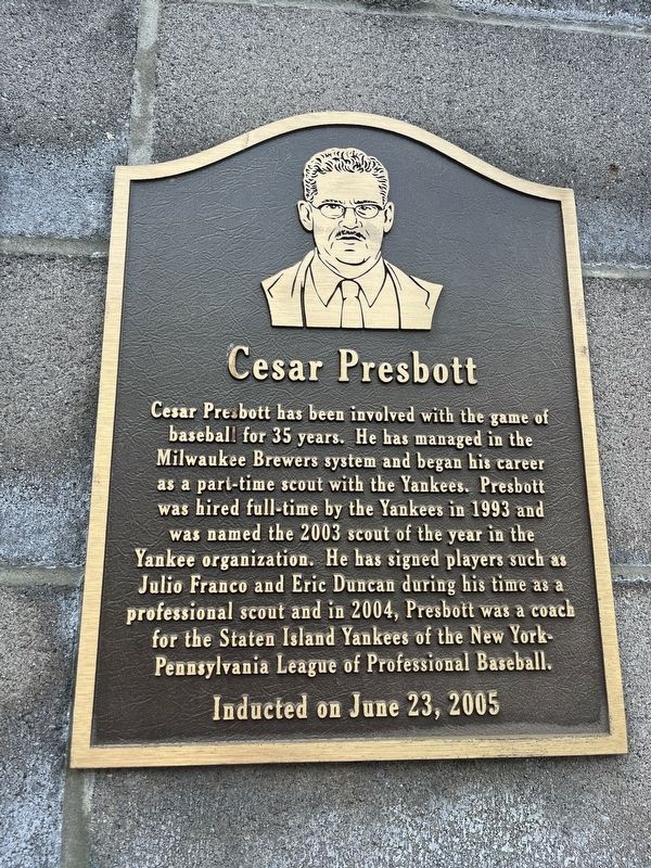 Cesar Presbott Marker. Click for full size. Cesar Presbott Marker image. Click for full size.