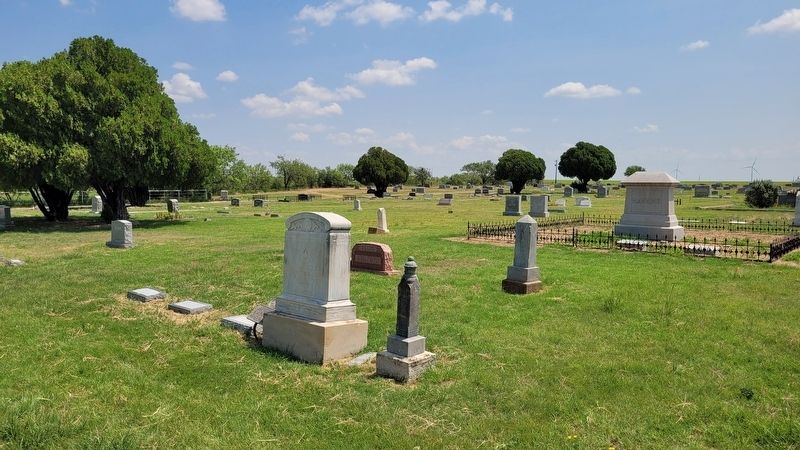 The view of the Marker and Gravestone in the cemetery. Click for full size. The view of the Marker and Gravestone in the cemetery image. Click for full size.