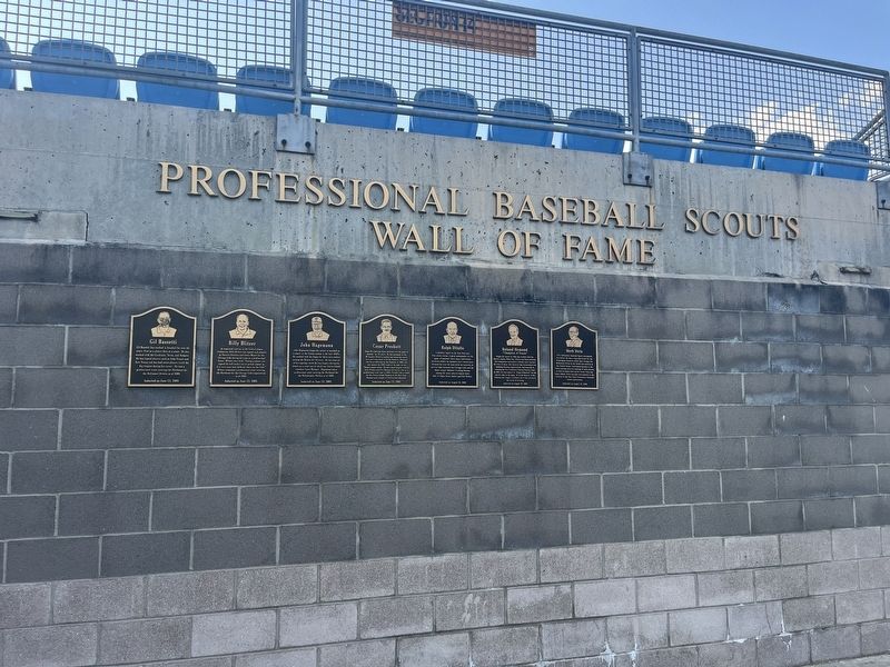 Professional Baseball Scouts Wall of Fame. Click for full size. Professional Baseball Scouts Wall of Fame image. Click for full size.