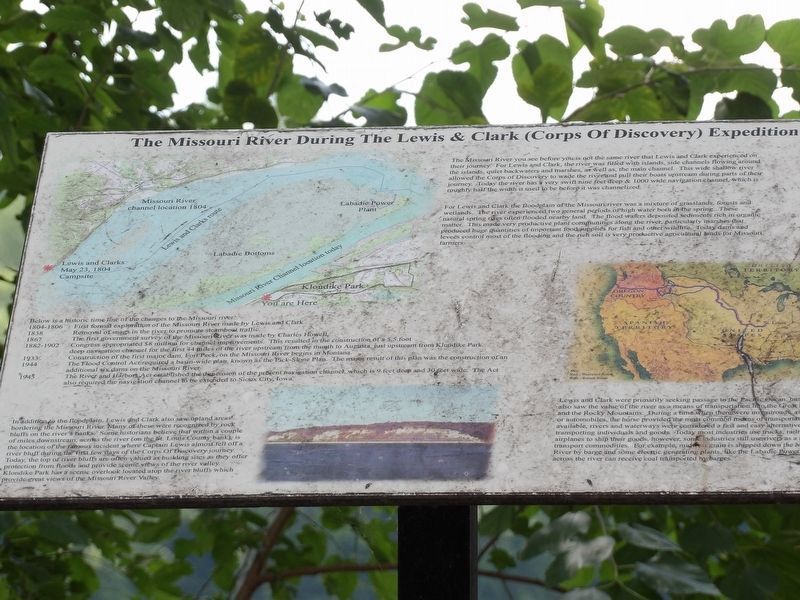 The Missouri River During The Lewis & Clark (Corps of Discovery) Expedition Marker image. Click for full size.