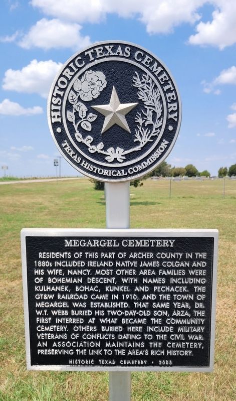 Megargel Cemetery Marker image. Click for full size.
