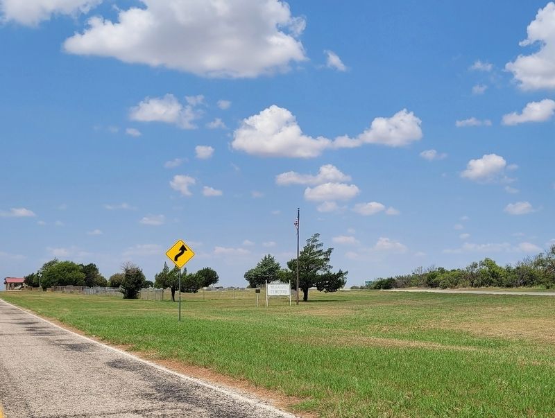 The view of the Megargel Cemetery from the street image. Click for full size.