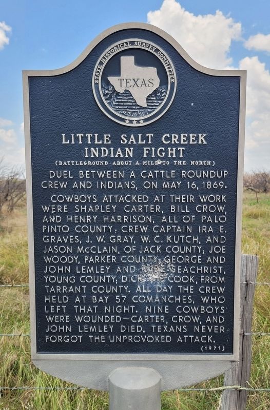 Little Salt Creek Indian Fight Marker image. Click for full size.