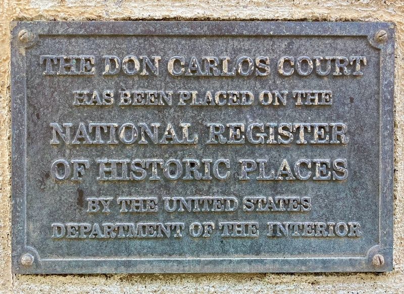 The Don Carlos Court Marker. Click for full size. The Don Carlos Court Marker image. Click for full size.